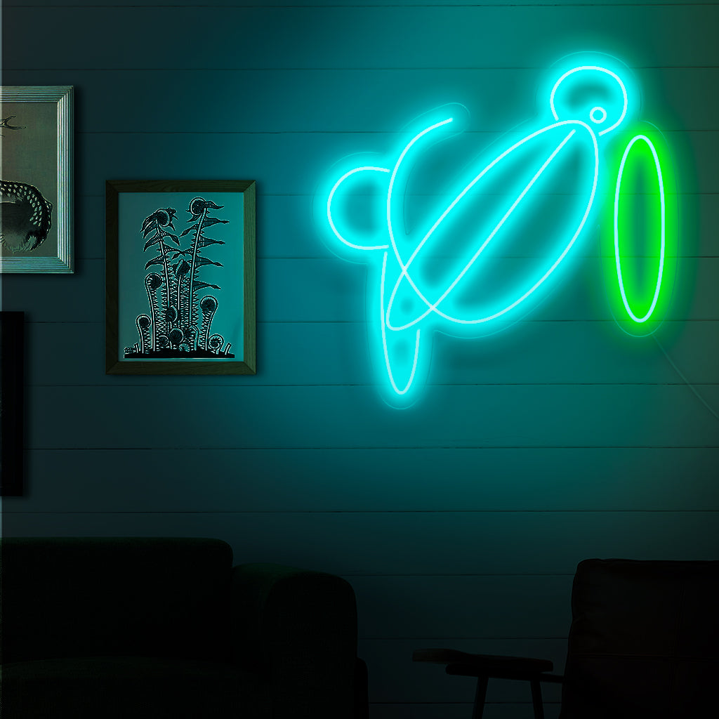 "Abstract Line Art Neon Sign" - Ett elegant neonljus med abstrakt linjekonst, som ger minimalistisk sofistikering och modern charm till ditt vardagsrum.