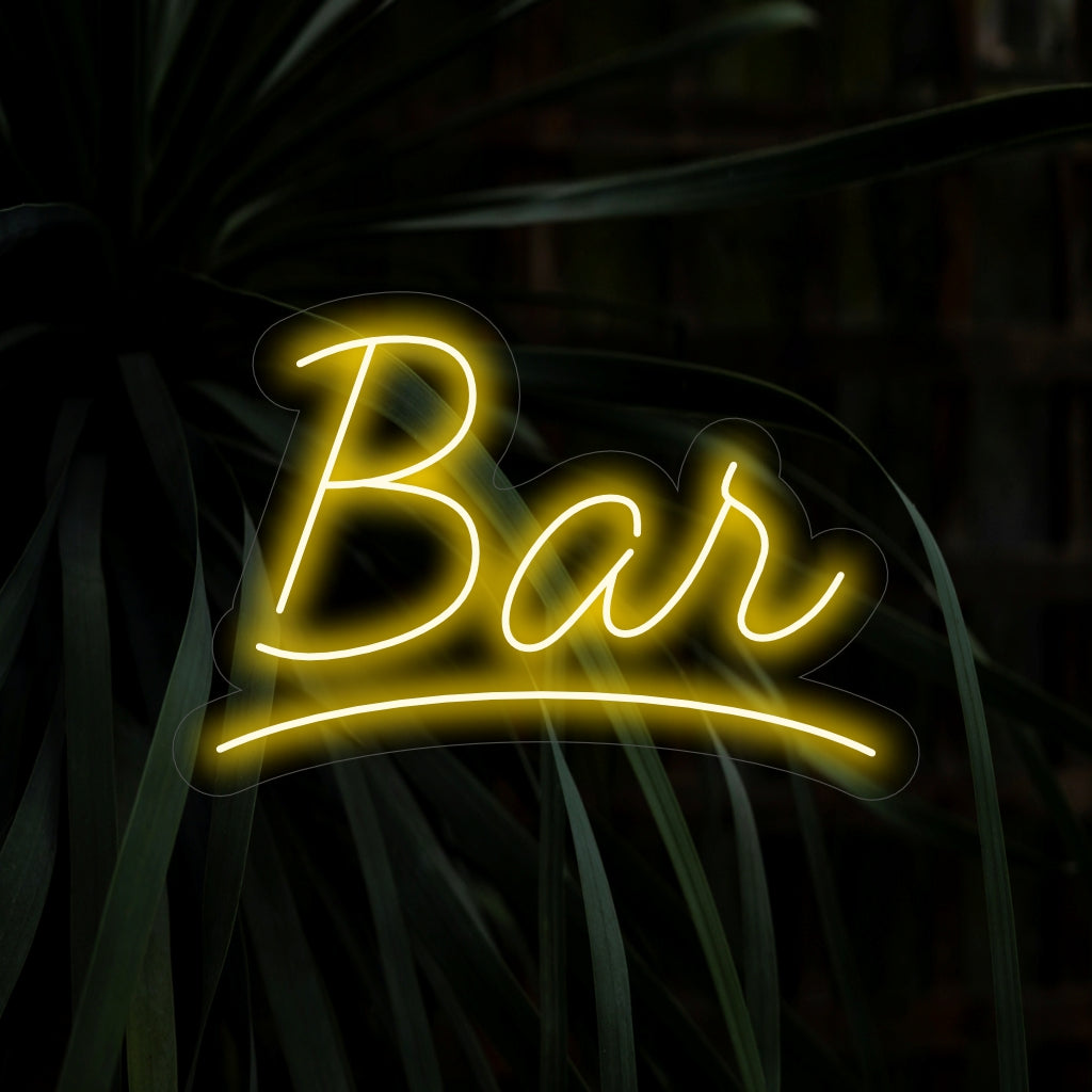 "Bar Neon Sign" - Ett klassiskt neonljus med ordet "Bar", som skapar en tidlös och inbjudande atmosfär i din bar eller pub.