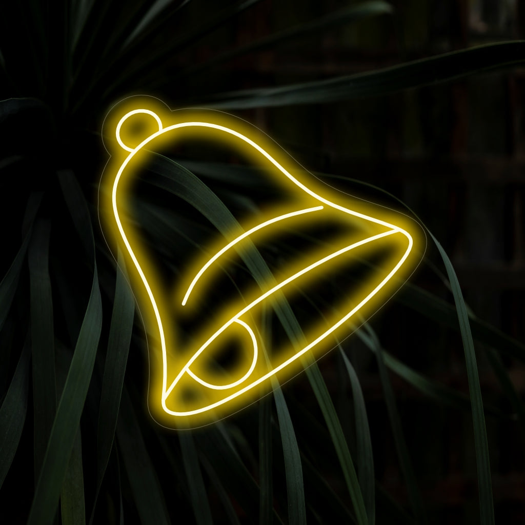 "Bell Neon Sign" är ett härligt tillägg till din musikaliska konstdekor, med den charmiga illustrationen av en klocka med musiknoter. Lys upp ditt utrymme med den förtjusande klangen i detta unika neonljus.