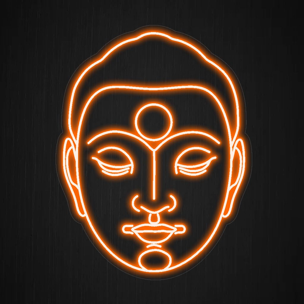 "Buddha Neon Sign" - Ett fridfullt neonljus med den ikoniska bilden av Buddha, som ingjuter en atmosfär av frid, upplysning och andlig anslutning till din meditation eller heliga utrymme.