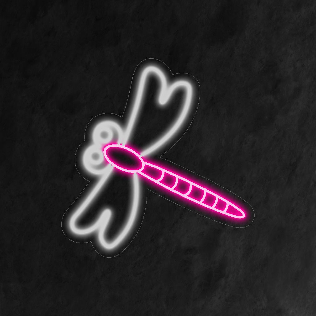 "Butterfly Neon Sign" - Ett nyckfullt neonljus med den känsliga och graciösa silhuetten av en fjäril, som ingjuter en atmosfär av skönhet och firar naturens under i ditt vardagsrum.