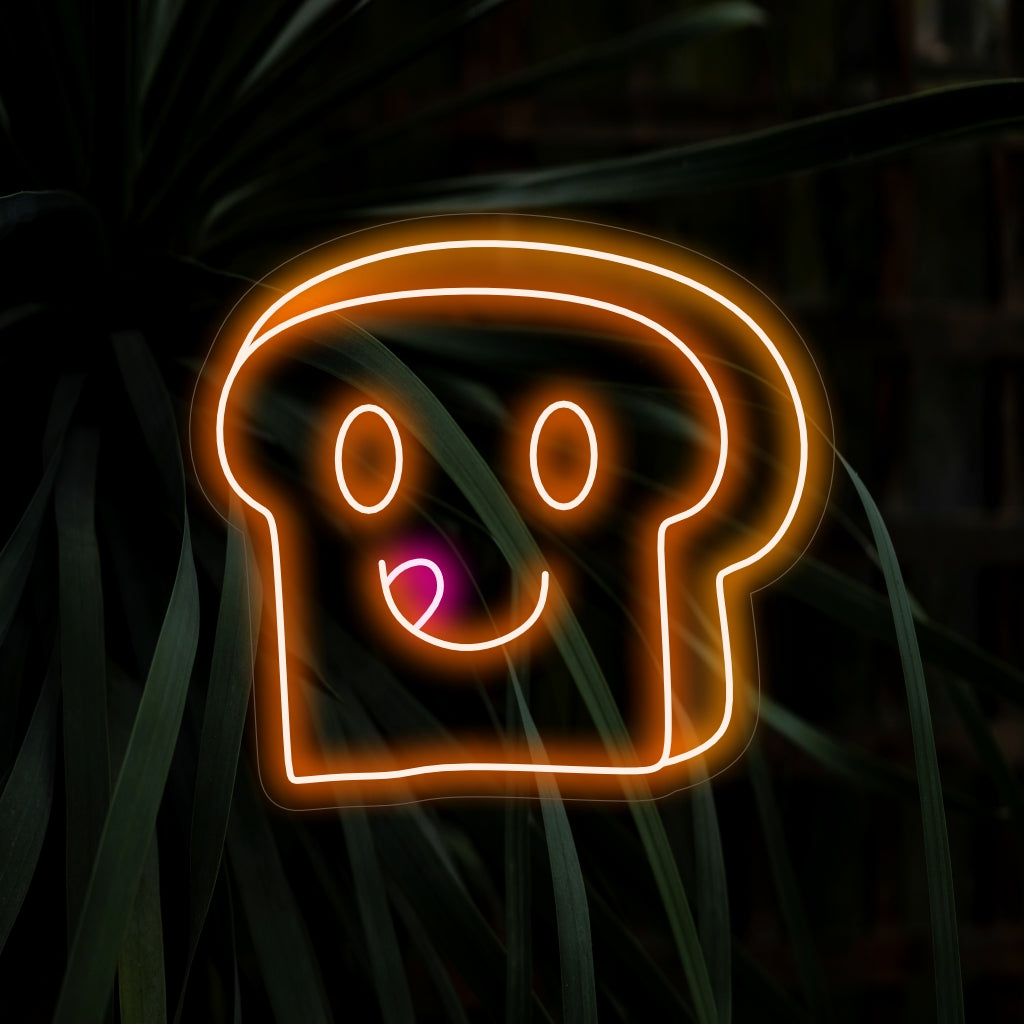 "Cute Toast Bread Neon Sign" ��� Ett härligt och knäppt neonljus som ger ditt utrymme charm och nyckfull värme.