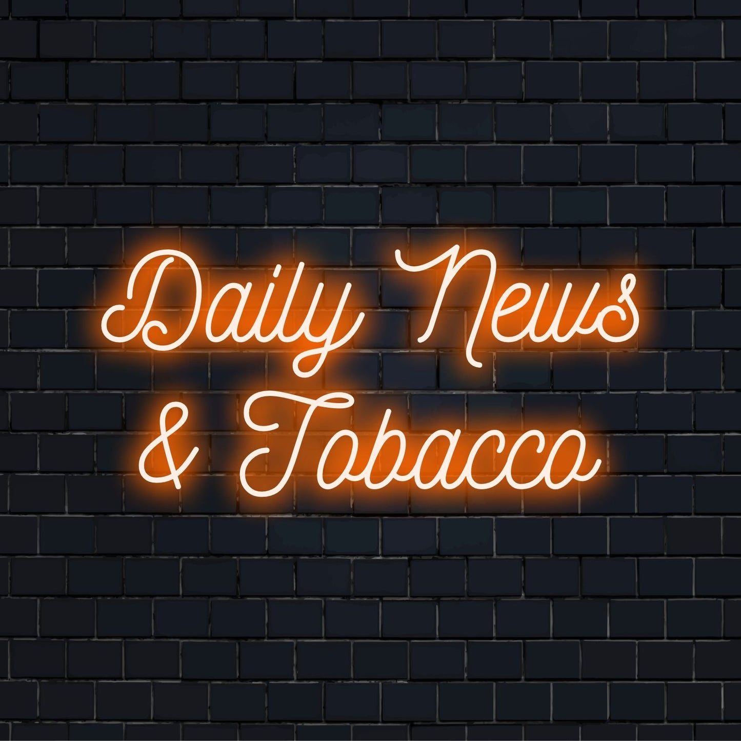 Anpassad LED neonskylt för Daily News & Tobacco i livfulla färger; perfekt för unik neonljusdekor.