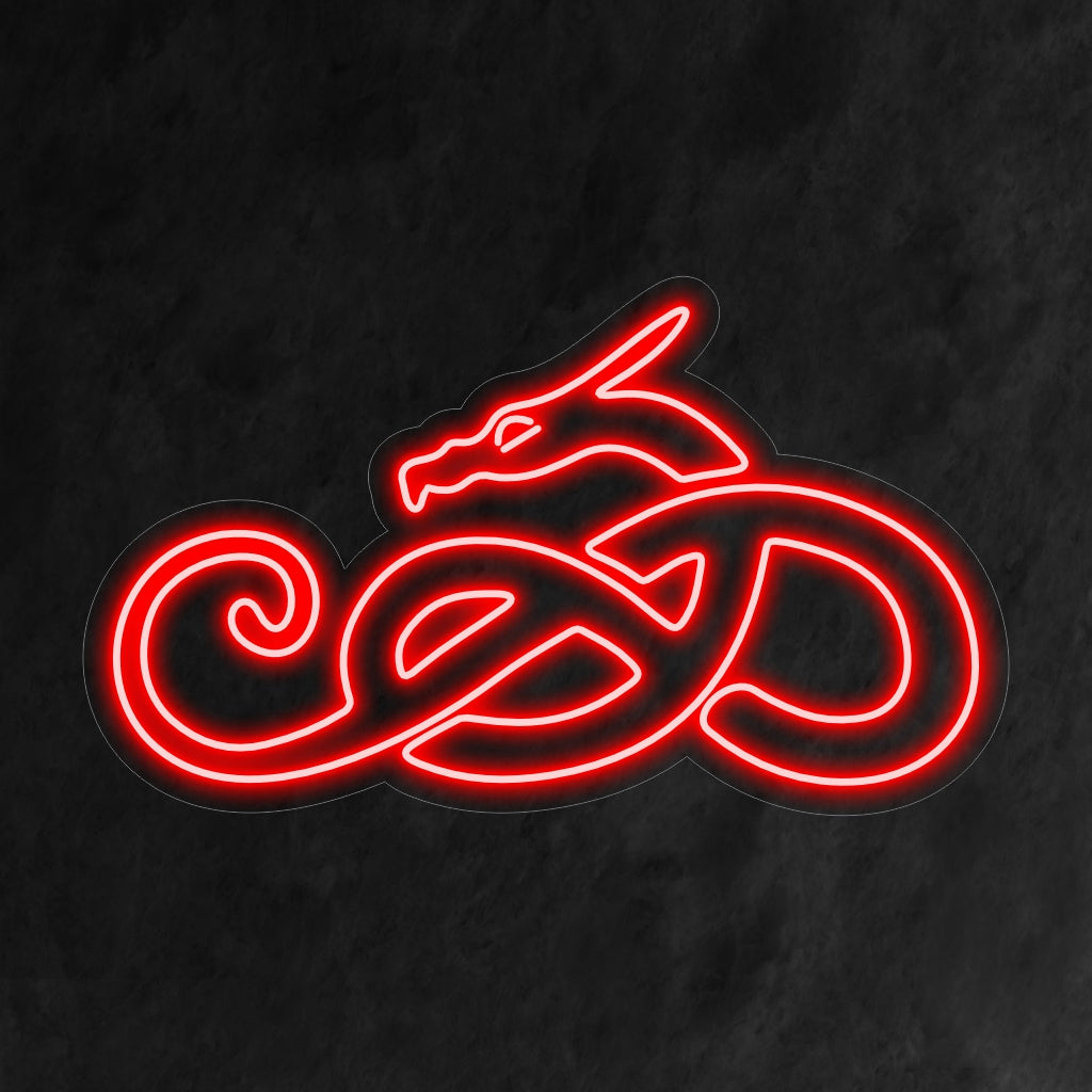 "Dragon Neon Sign" lyser upp med ett djärvt sken och fångar den mystiska närvaron av drakar, vilket gör den idealisk för fantasyentusiaster och temamiljöer.