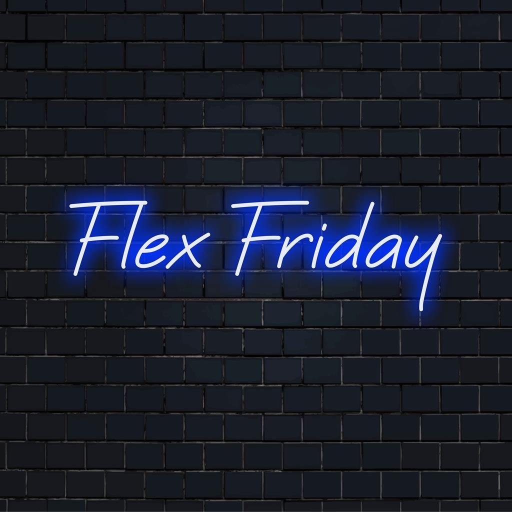 Färgglada Flex fredag LED neonskylt; perfekt för unik neonväggkonst eller modern anpassad LED-dekor som förstärker alla utrymmen.