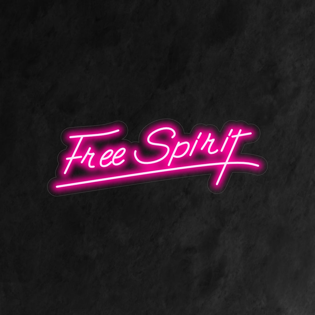 "Free Spirit Neon Sign" är ett befriande och upplyftande tillskott till din inredning. Ett neonljus som hyllar essensen av en fri ande.