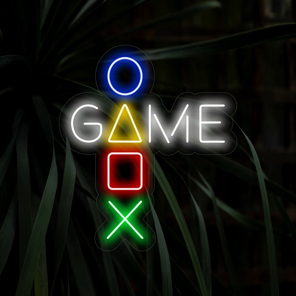 "Game Neon Sign" - Glödande med essensen av spel, perfekt för spelrum och underhållningsutrymmen, som fångar spänningen i spel.