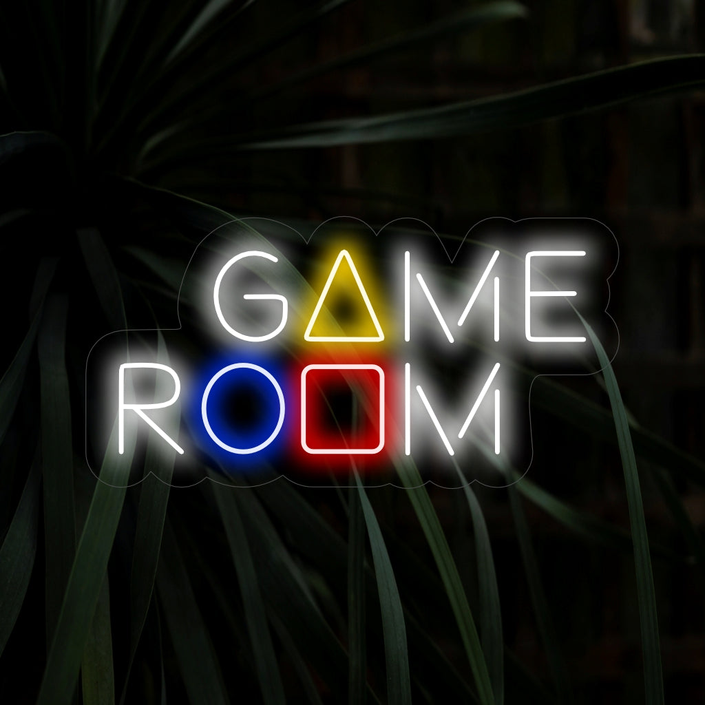 "Game Room Neon Sign" - Lyser med speltjusning, perfekt för spelrum och nöjesutrymmen, som fyller spelandan i omgivningarna.