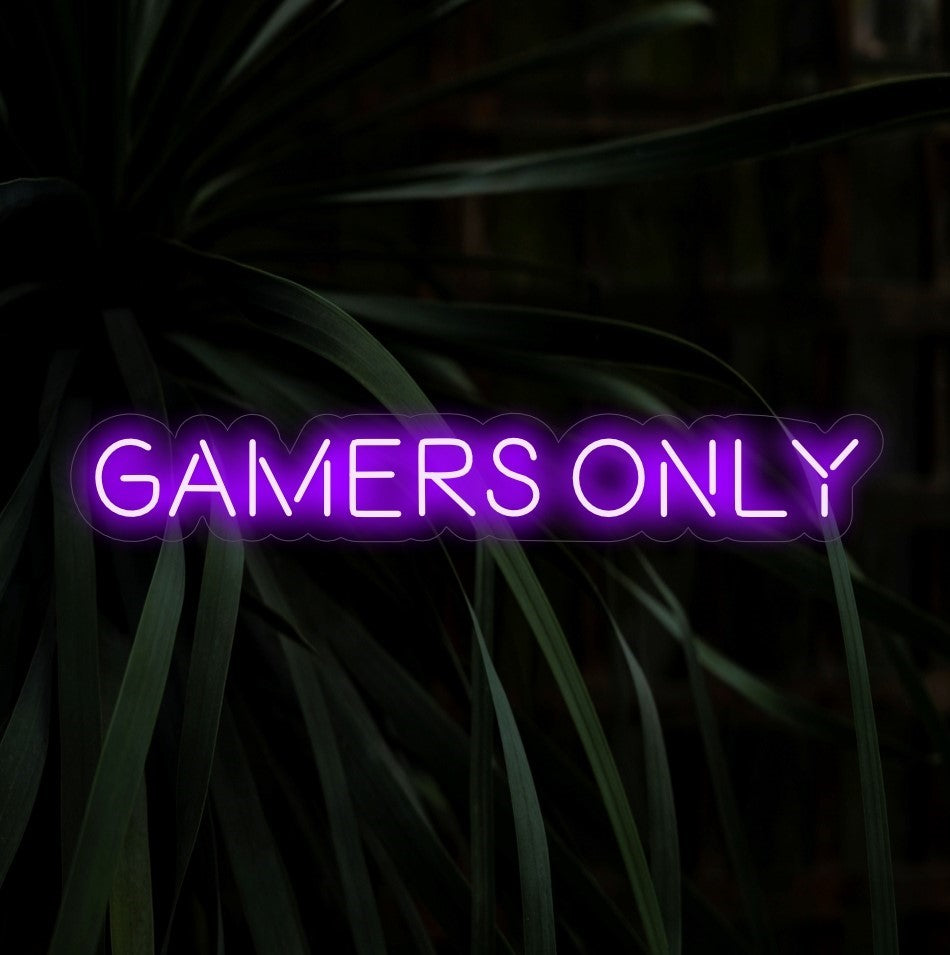 "Gamers Only Neon Sign" - Lysande med exklusiva spelvibbar, perfekt för dedikerade spelutrymmen och underhållningsrum, och bjuder bara in de mest passionerade spelarna.