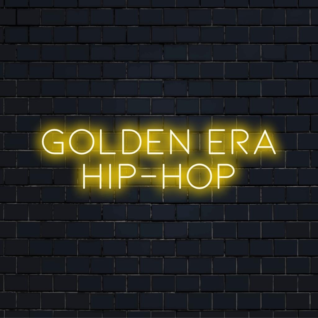 Golden Era Hip-Hop-tema anpassade LED-neonskyltar som lyser upp en retro hiphop-vibe, perfekt för unik inredning och konstentusiaster.