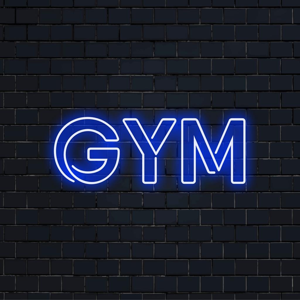 Skräddarsydd LED neonskylt läser Gym, ljusare upp alla utrymmen med dynamisk neonljusdekor som ger energi och inspirerar till träning.