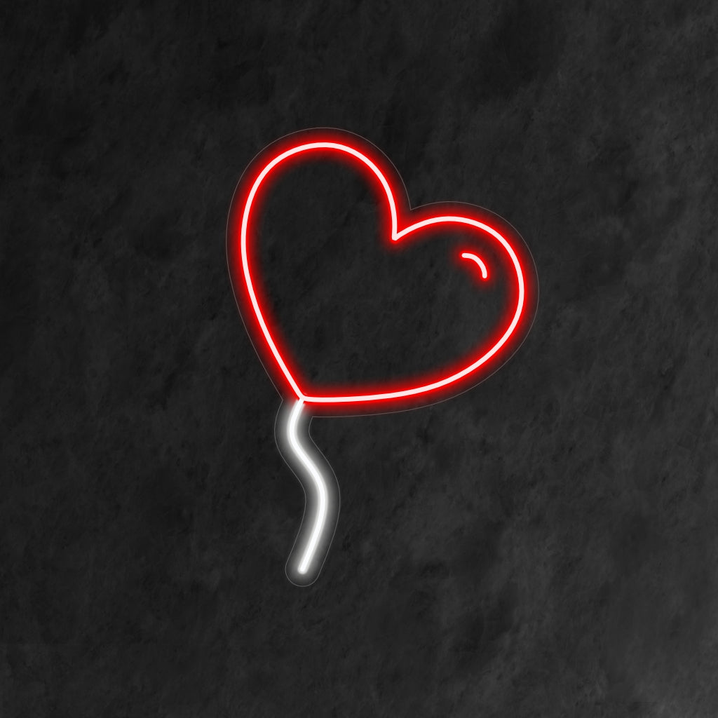 "Heart Balloon Neon Sign" - Lägger till en touch av romantik och fest, perfekt för evenemang, fester eller alla platser där kärlek och glädje är i luften.