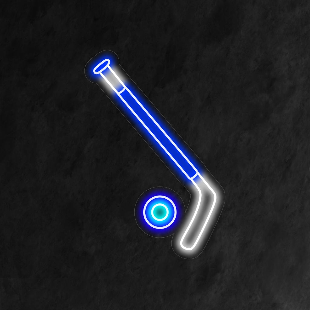 "Hockey Neon Sign" - Ett energiskt tillskott för sportbarer och arenor med hockeytema, som fångar spelandan med dynamiska neonljus för ivrig hockeyfans.