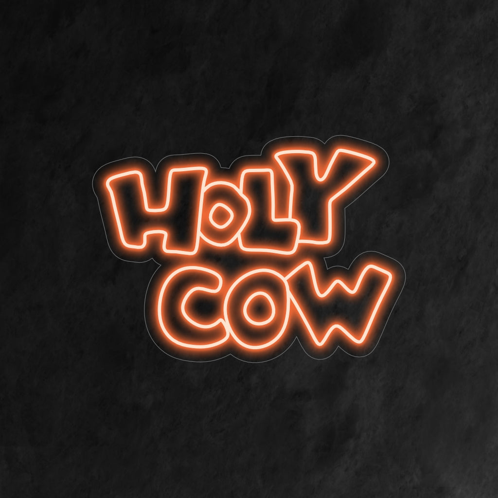 "Holy Cow Neon Sign" - Ett nyckfullt och uppseendeväckande tillägg för udda kaféer och restauranger, som ger en touch av lekfullhet med ett unikt och minnesvärt neonljus.