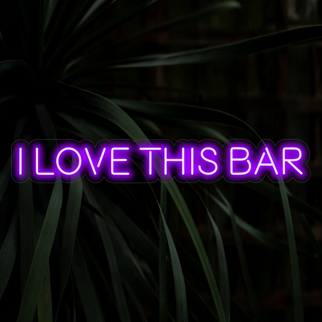 "I Love This Bar Neon Sign" - Ett livligt och inbjudande tillägg till barer, med kärleksförklaringen till baratmosfären, vilket skapar en levande och energisk atmosfär.
