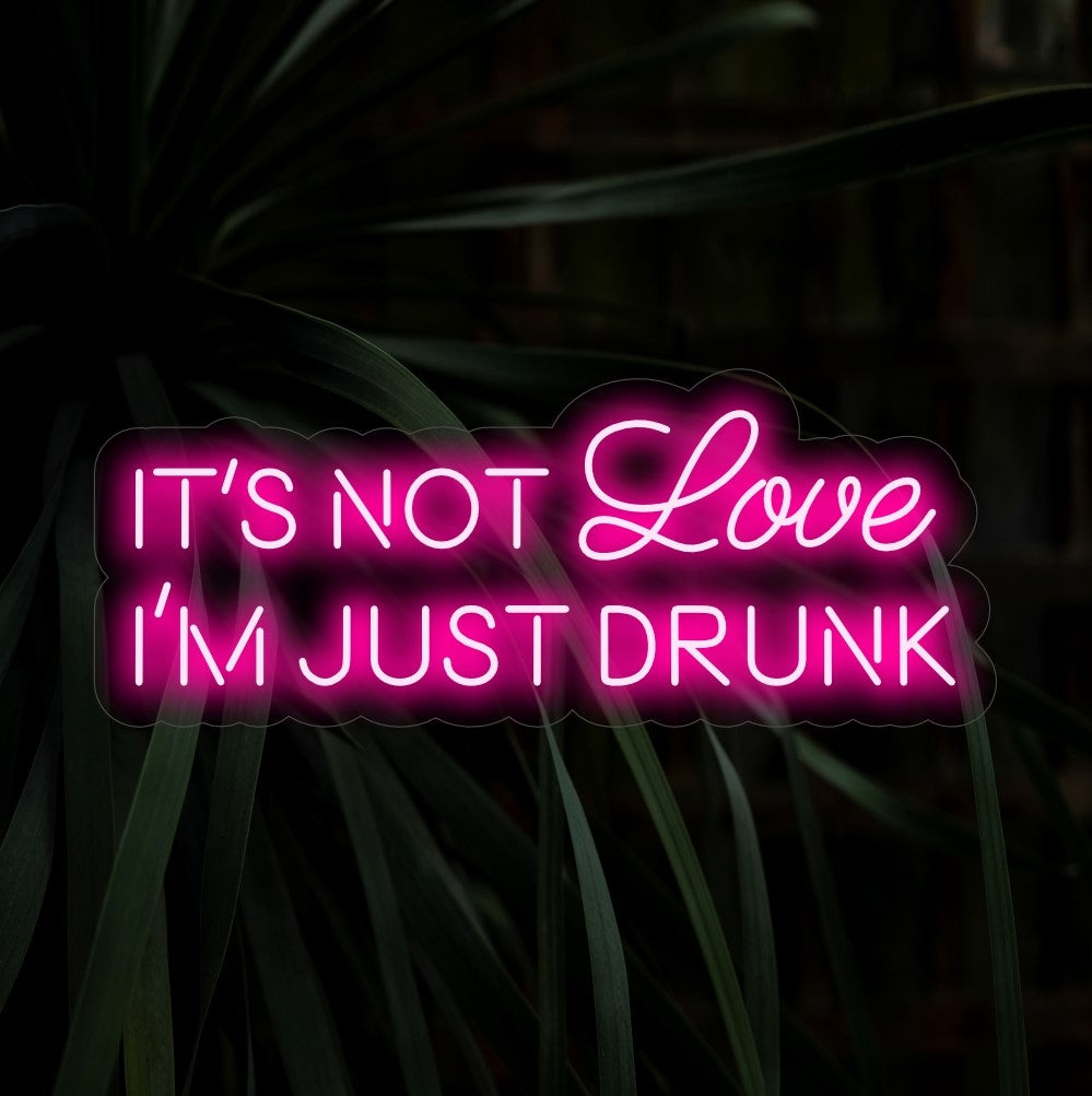 "Not Love Just Drunk Neon Sign" - En lekfull och humoristisk neonskapelse som skapar en sorglös och rolig atmosfär i din omgivning.