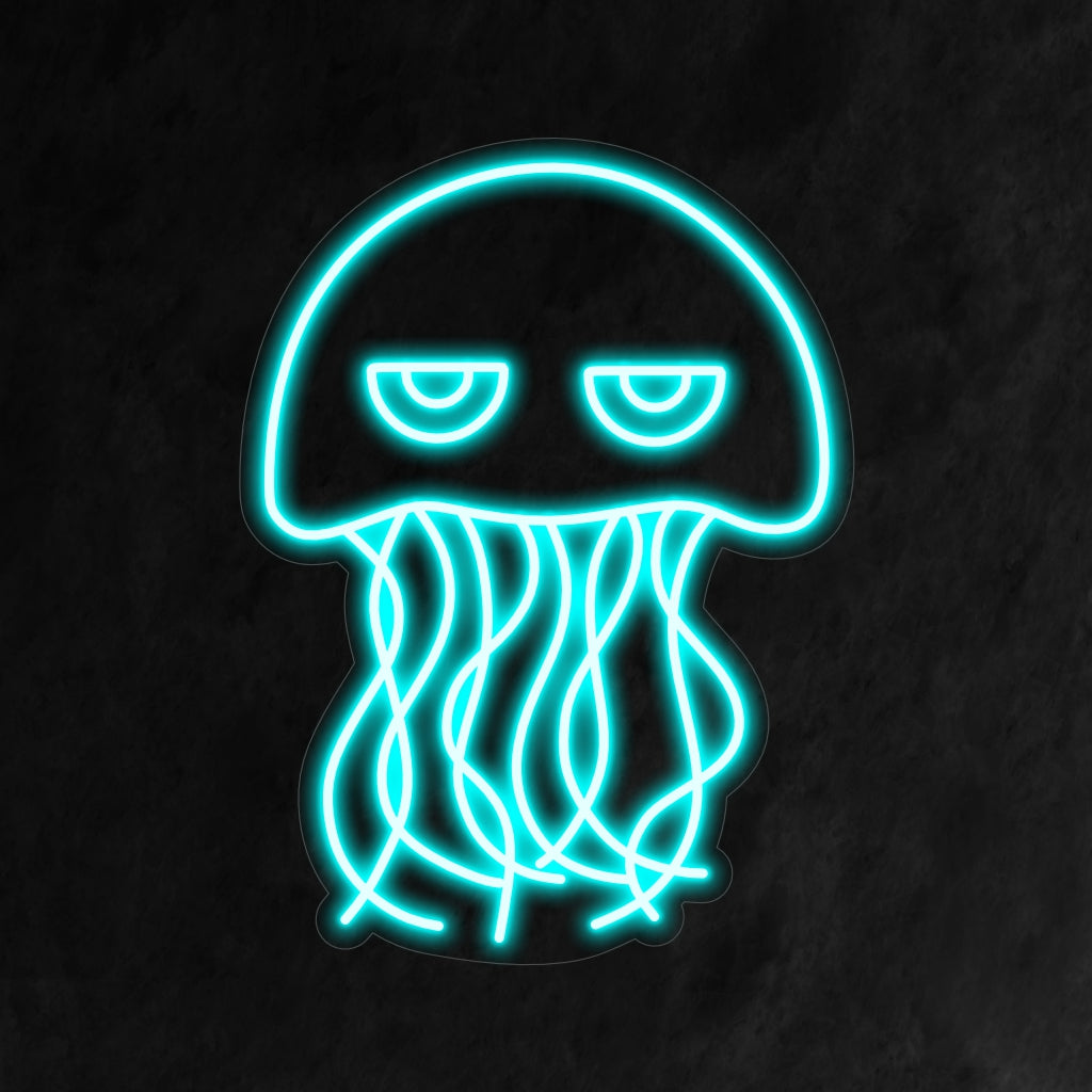 "Jellyfish Neon Sign" - Lys upp ditt utrymme med den lugna skönheten hos en glödande manet och lägg till en touch av undervattenslugn till din omgivning.