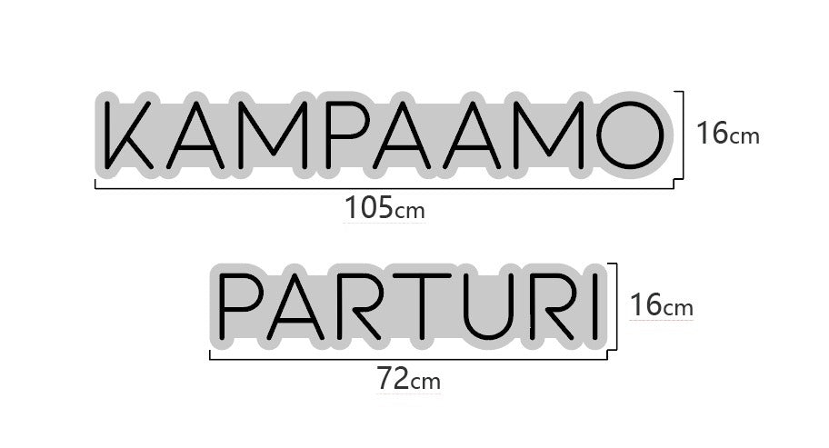 Kampingsalong och Barbershop Neonskyltar