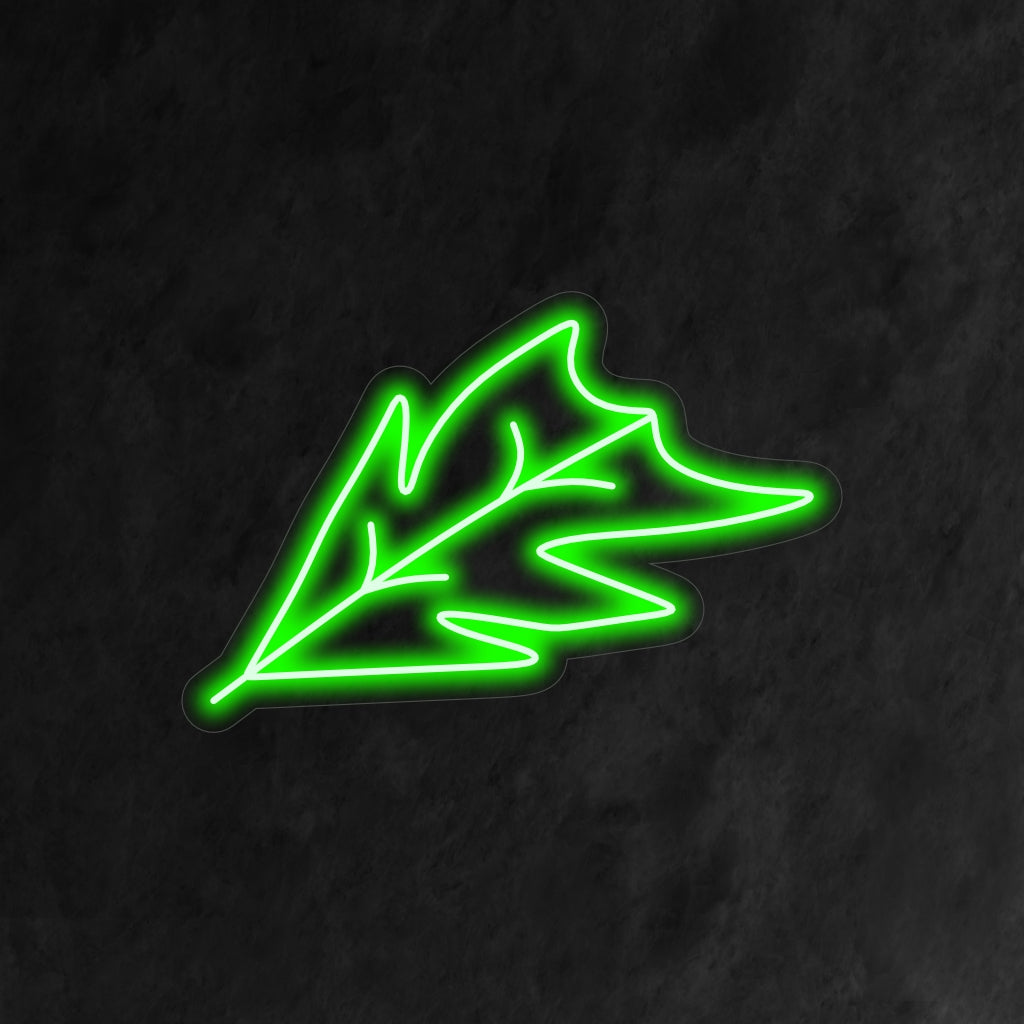 "Leaf Neon Sign" utstrålar naturinspirerat lugn. Ett neonljus som fångar essensen av löv och ger en organisk touch till ditt utrymme.