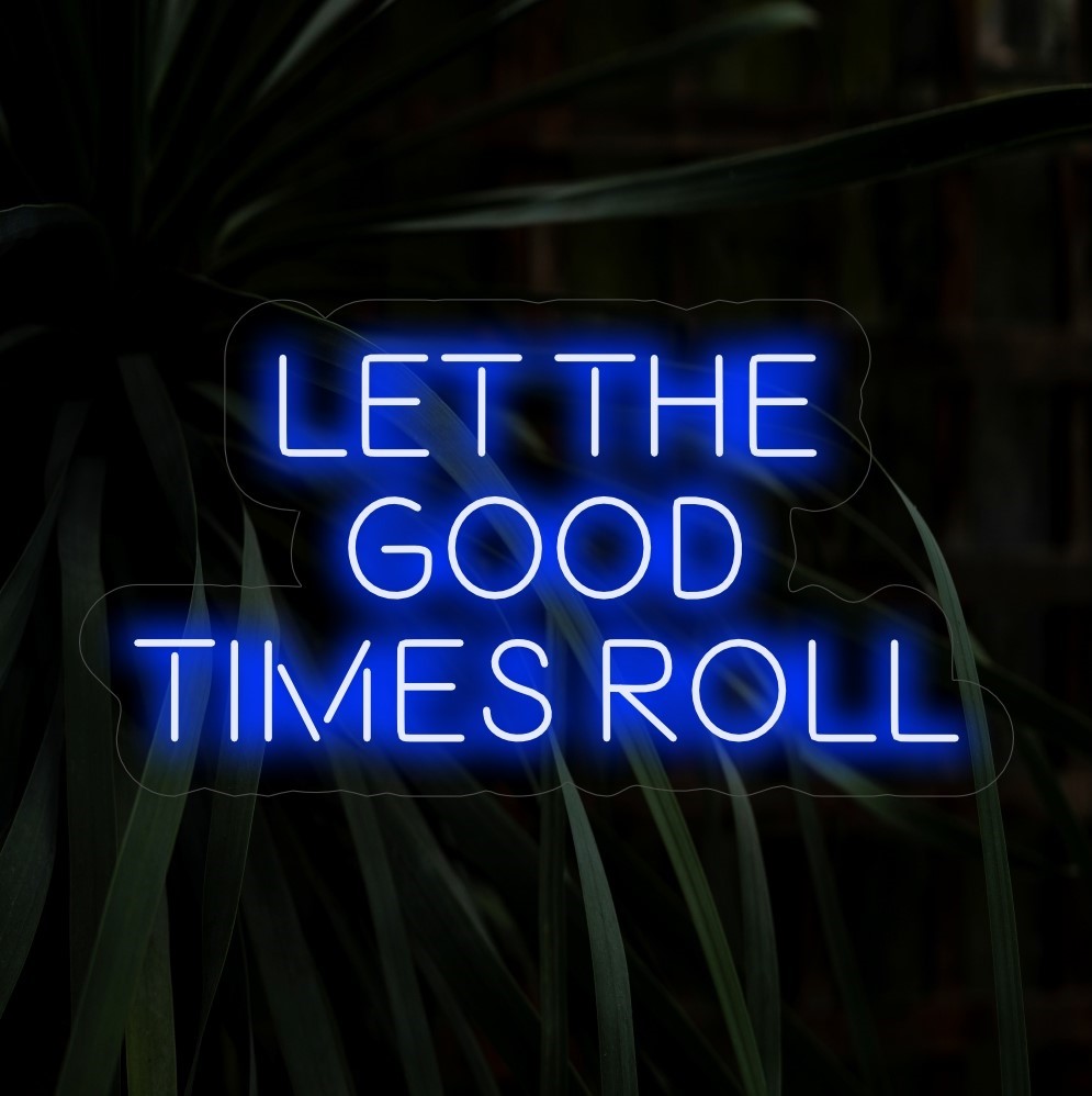 "Let The Good Times Roll Neon Sign" är en pulserande energiutbrott för ditt utrymme. Ett livligt neonljus som inbjuder dig att njuta och njuta av varje ögonblick av glädje och fest.