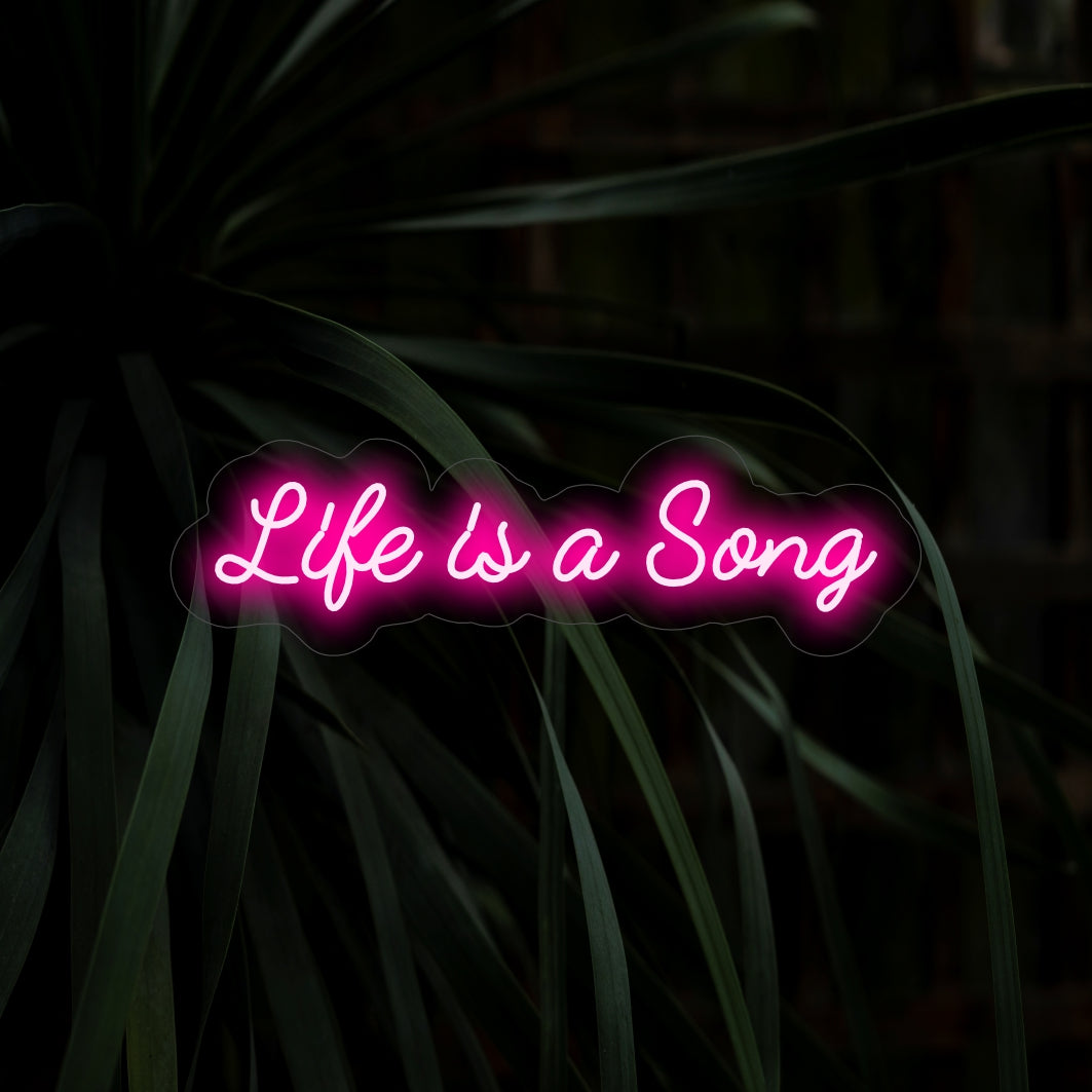 "Life Is Beautiful Neon Sign" - Lyft ditt utrymme med positivitet. Perfekt för en levande och upplyftande atmosfär. Fira livets skönhet utan ansträngning.