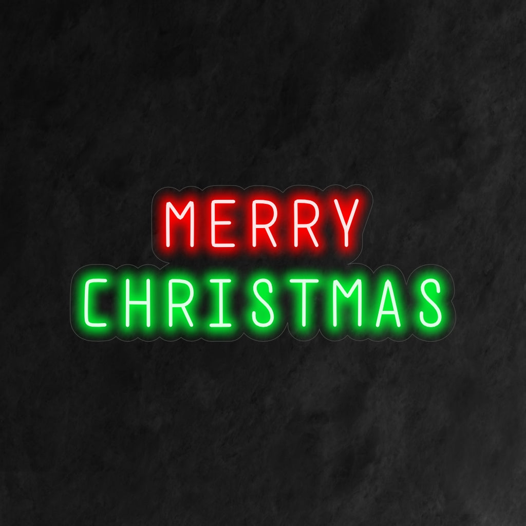 "Merry Christmas Lettering Neon Sign" är ett elegant och modernt tillskott till din inredning med semestertema. Ett neonljus som förtydligar det glada budskapet om "god jul".