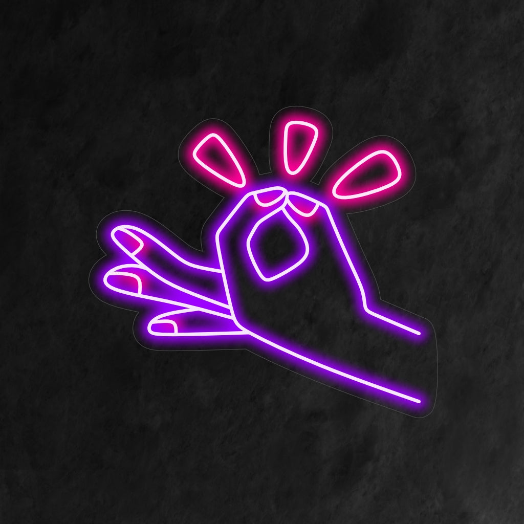 "Om Mudra Neon Sign" är ett fridfullt och andligt tillägg, perfekt för utrymmen som omfattar mindfulness och meditation. Lys upp med lugn och inre frid!