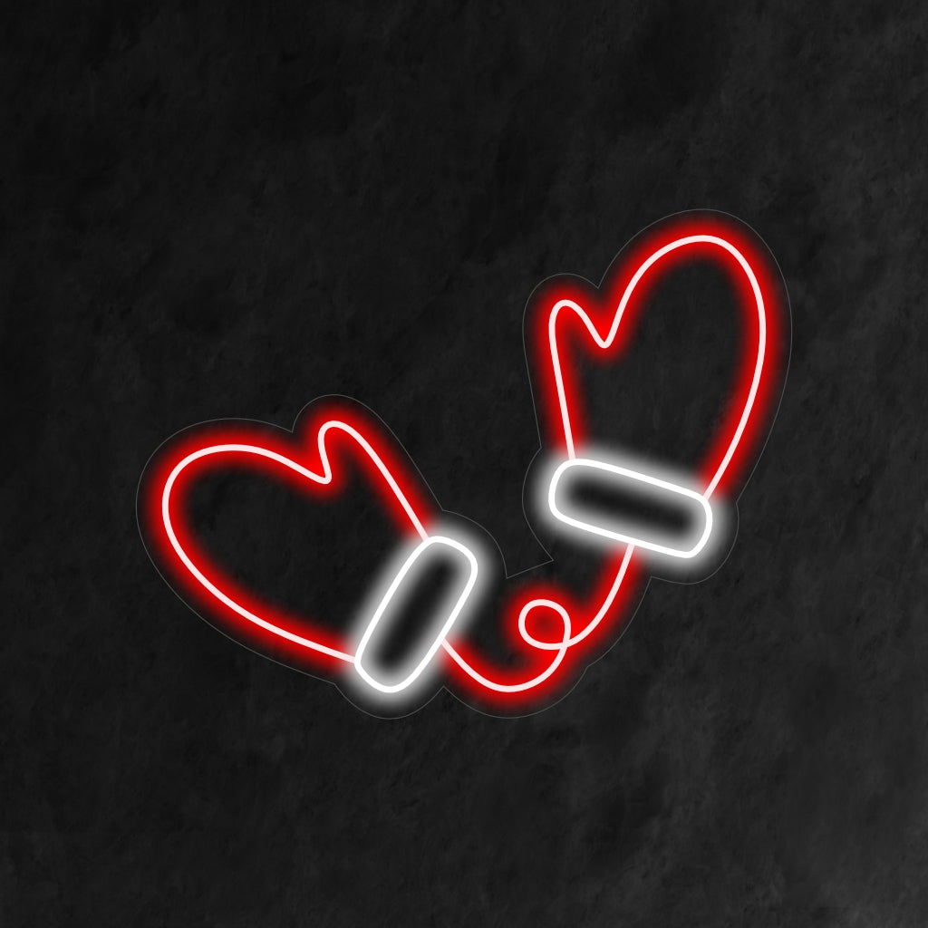 "Pair Christmas Gloves Neon Sign" är ett festligt och mysigt tillskott, perfekt för utrymmen som omfamnar semesterandan med värme och charm. Lys upp med säsongsbetonad glädje!