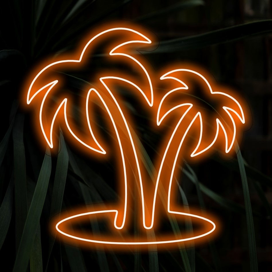 "Palm Trees Neon Sign" förvandlar ditt utrymme till en tropisk oas med en fascinerande neonvisning av vajande palmer. Perfekt för att skapa en strandinspirerad atmosfär med fängslande nattbelysning.