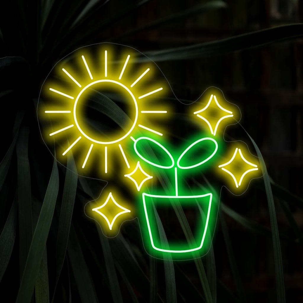 "Photosynthesis Plant Neon Sign" är ett levande och naturinspirerat tillägg, perfekt för utrymmen som hyllar fotosyntesens skönhet och livgivande process. Lys upp med botanisk charm!