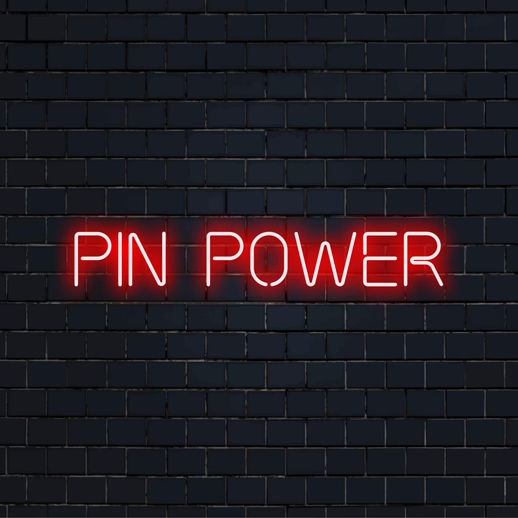 Skräddarsydd LED-neonskylt med Pin Power, perfekt för unik inredning���höja alla utrymmen med denna livfulla skapelse.