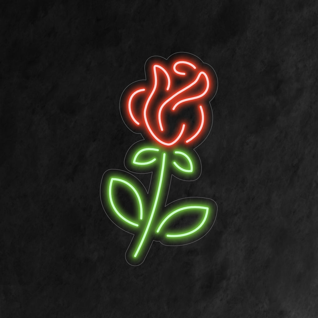 "Rose Neon Sign" utstrålar romantik med sin delikata siluett, som ger en tidlös och förtrollande touch till din interiör."