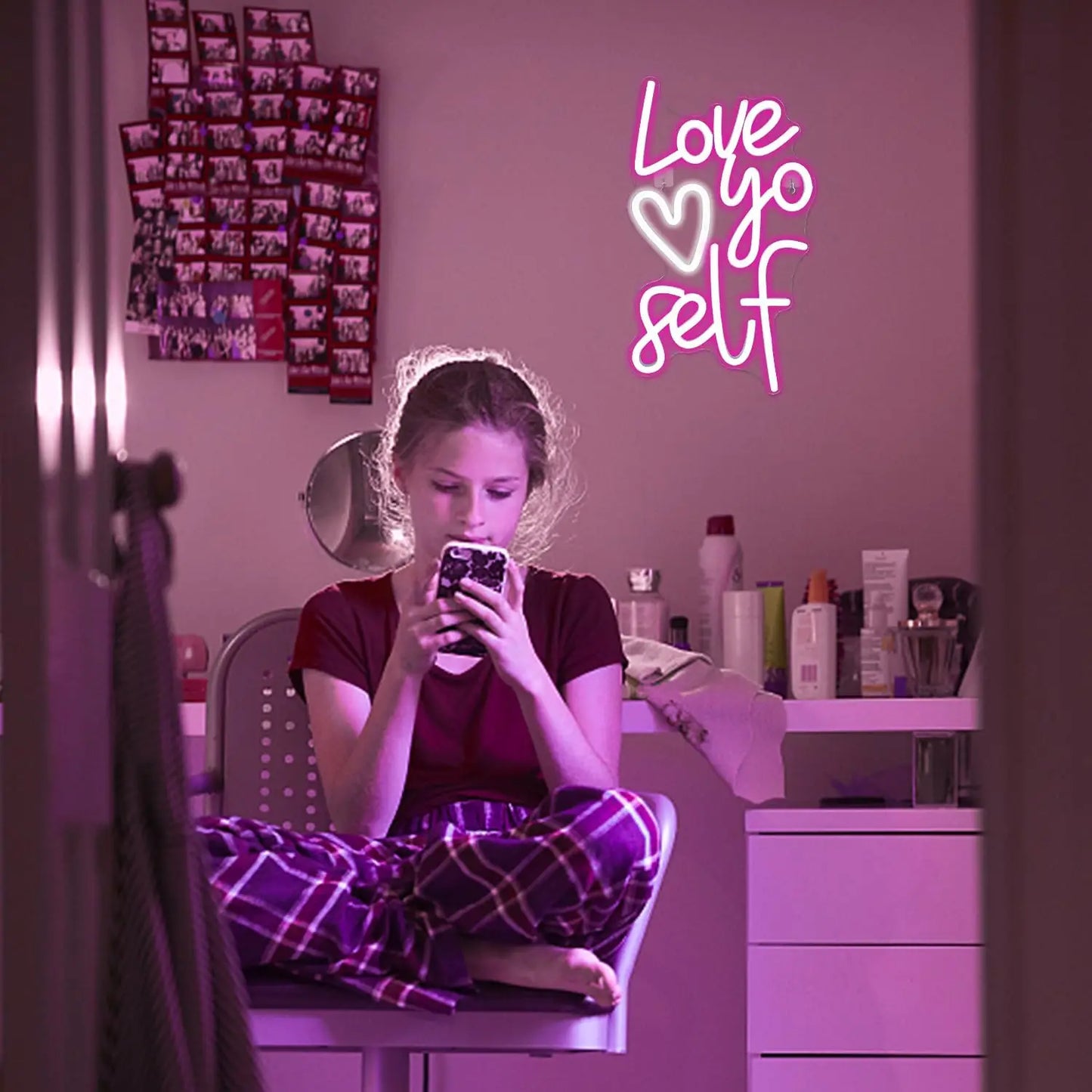 Love Yo Self 5V USB LED Ljusskylt - Prisvänlig