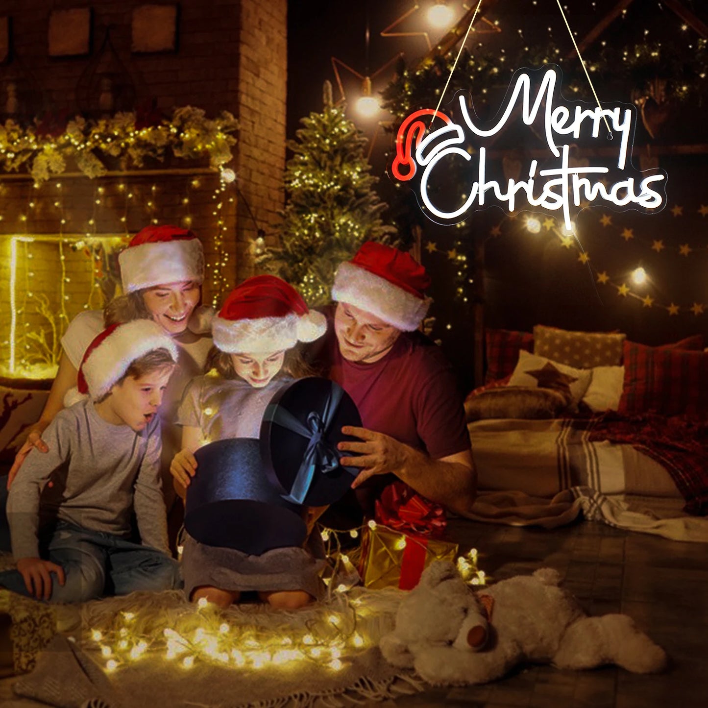 LED God Jul 5V USB LED Ljusskylt - Prisvänlig