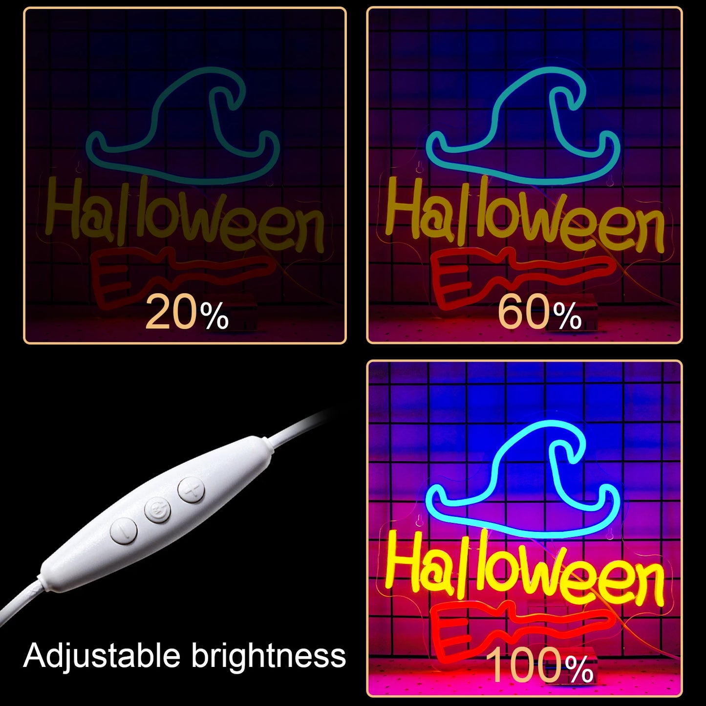 Halloween 5V USB LED Ljusskylt - Prisvänlig