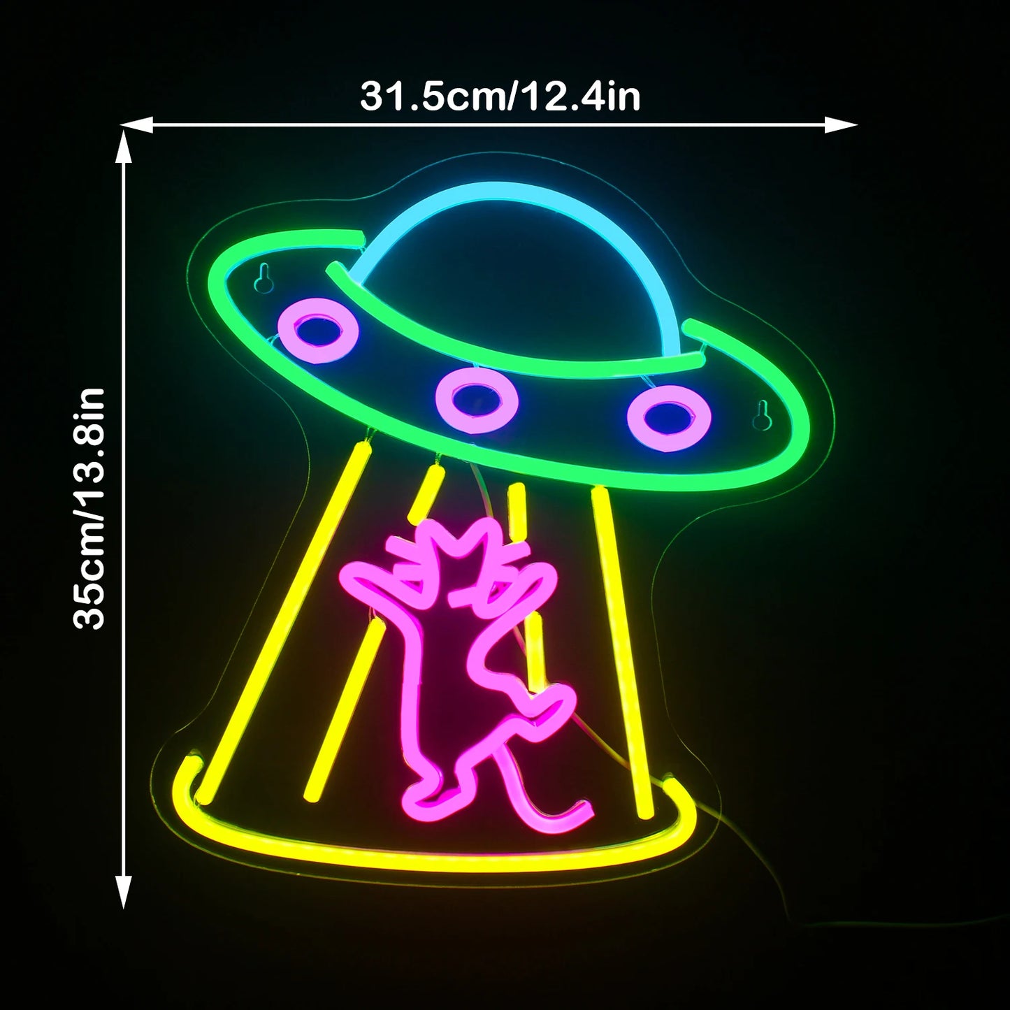 Rymdskepp 5V USB LED Neonskylt - Budgetvänlig
