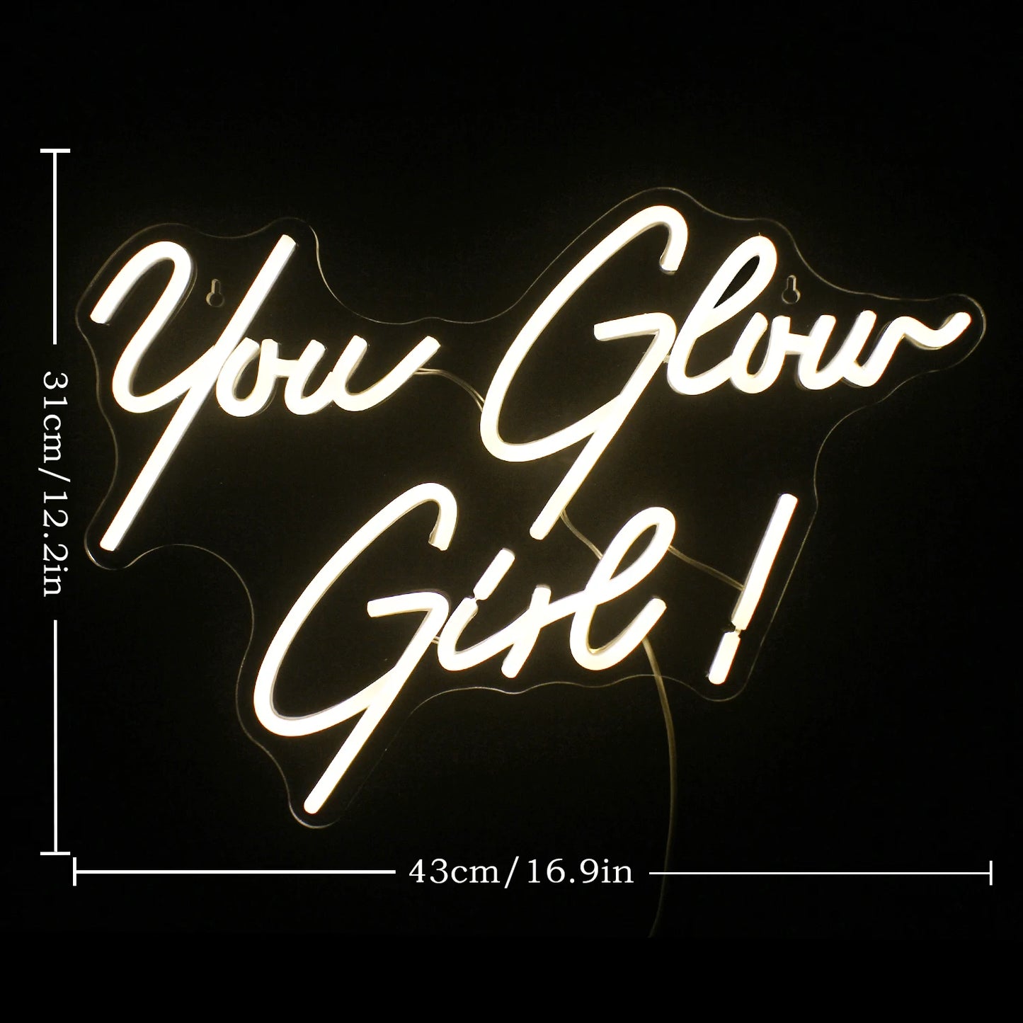 You Glow Girl 5V USB LED Ljusskylt - Prisvänlig
