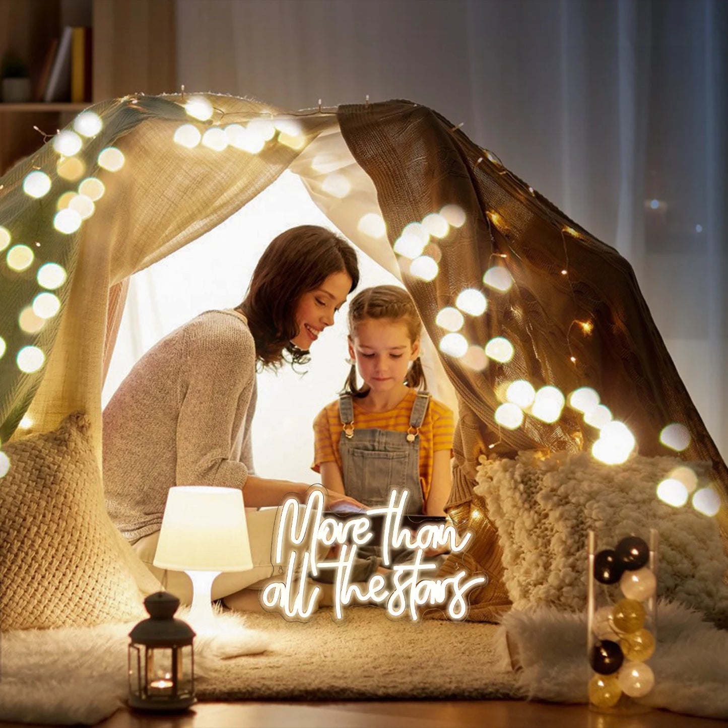 More Than All The Stars 5V USB LED Ljusskylt - Budgetvänlig