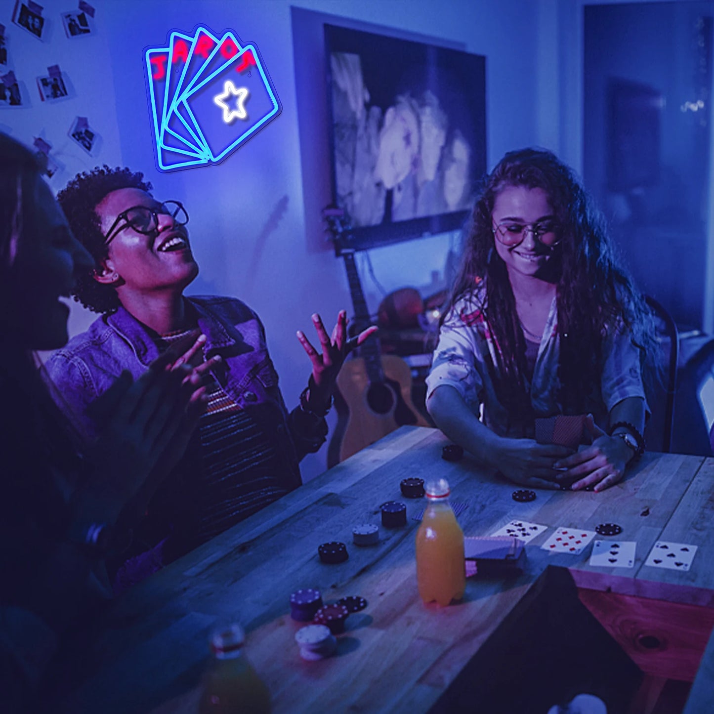 Poker 5V USB LED Ljusskylt - Prisvänlig