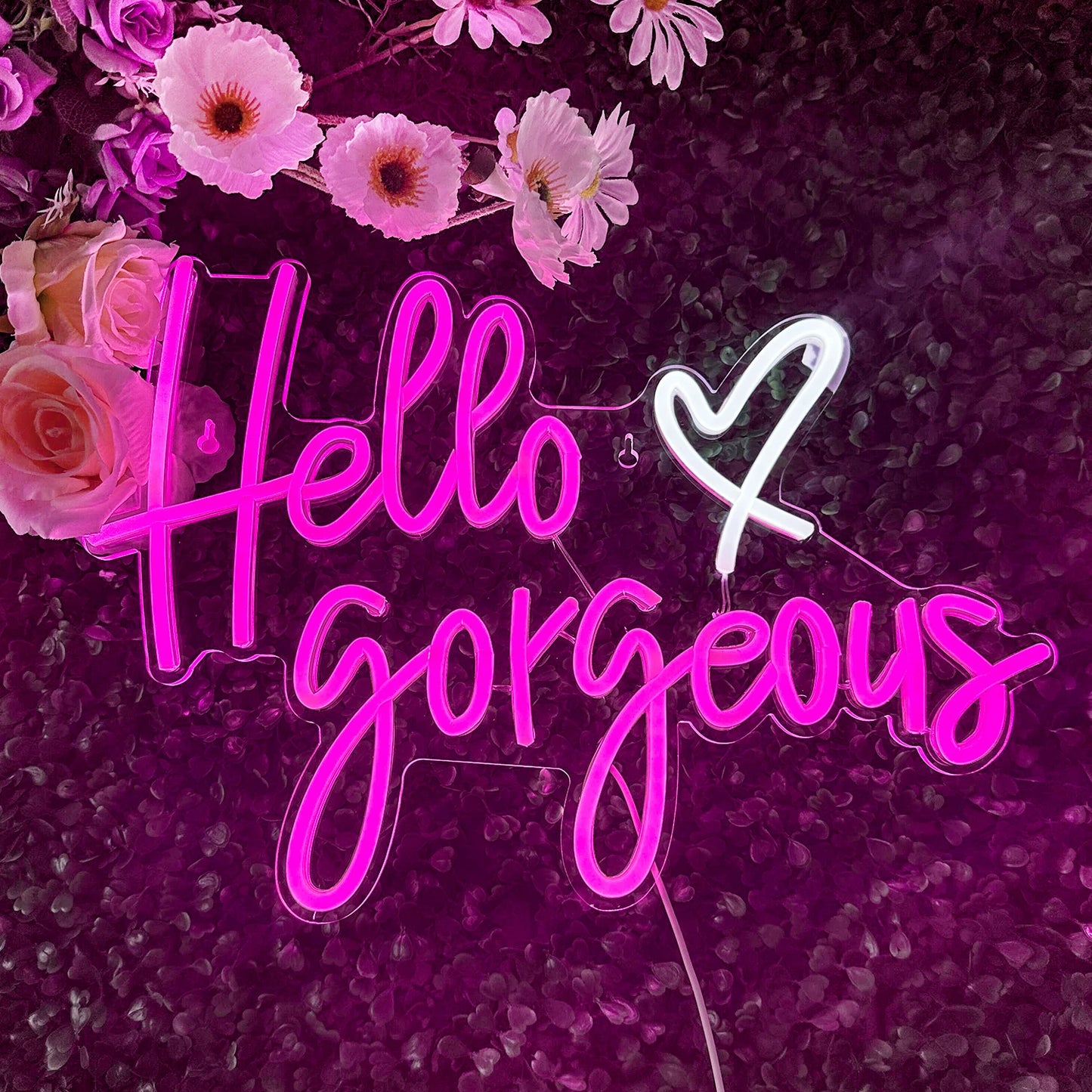 Hello Gorgeous 5V USB LED Ljusskylt - Prisvänlig