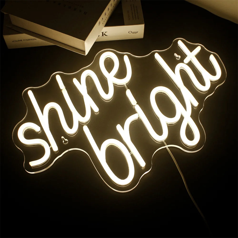 Shine Bright 5V USB LED Ljusskylt - Prisvänlig