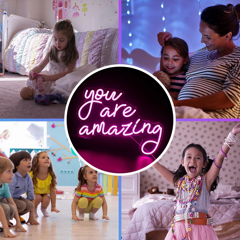 Du Är Fantastisk 5V USB LED Ljusskylt - Prisvänlig