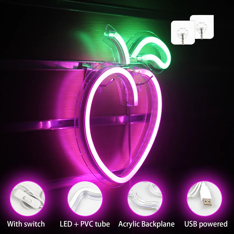 Persika 5V USB LED Ljusskylt - Budgetvänlig