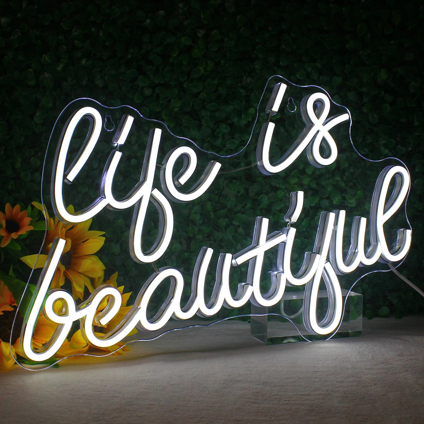 Life is Beautiful 5V USB LED Ljusskylt - Prisvärd