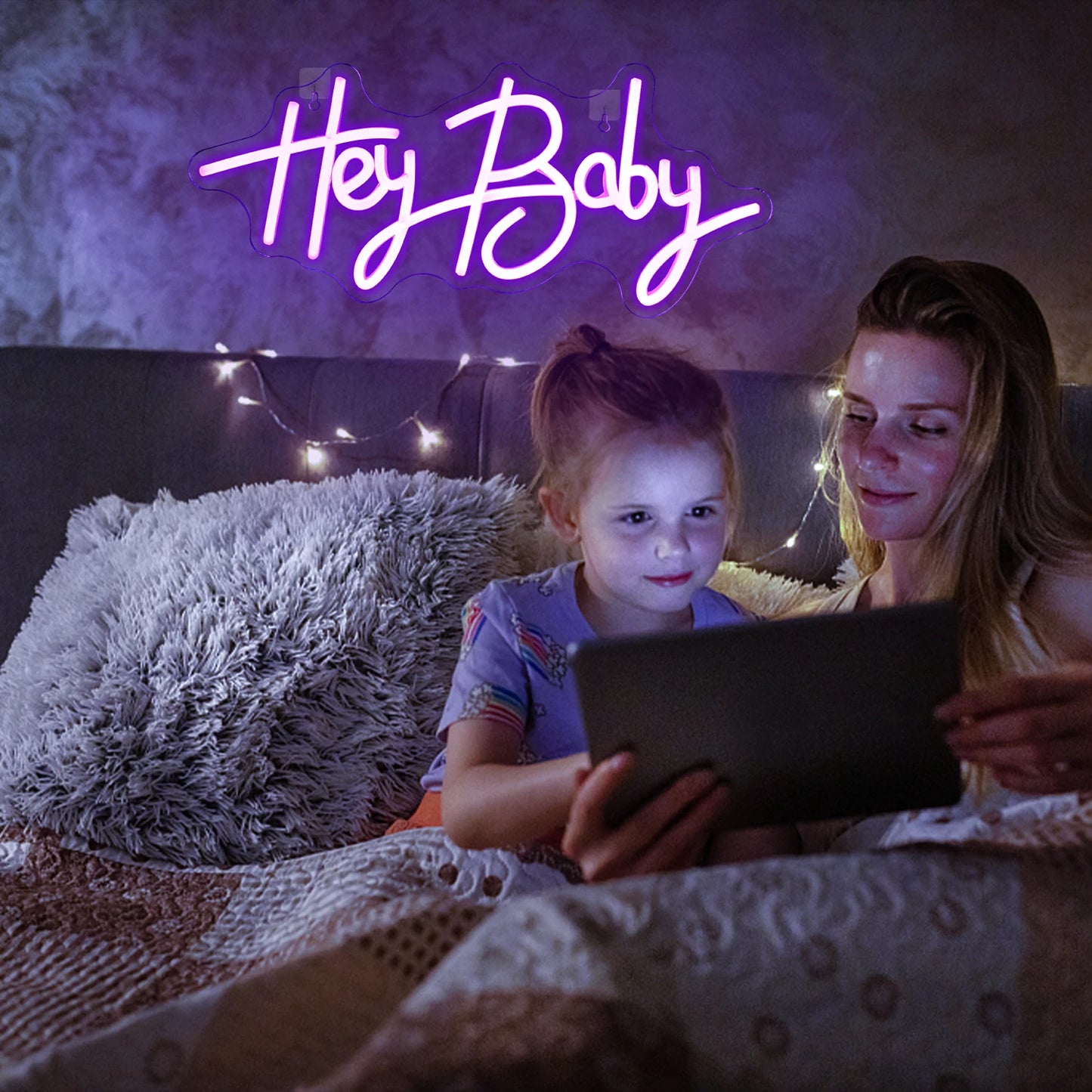 Hey Baby 5V USB LED Ljusskylt - Prisvärd