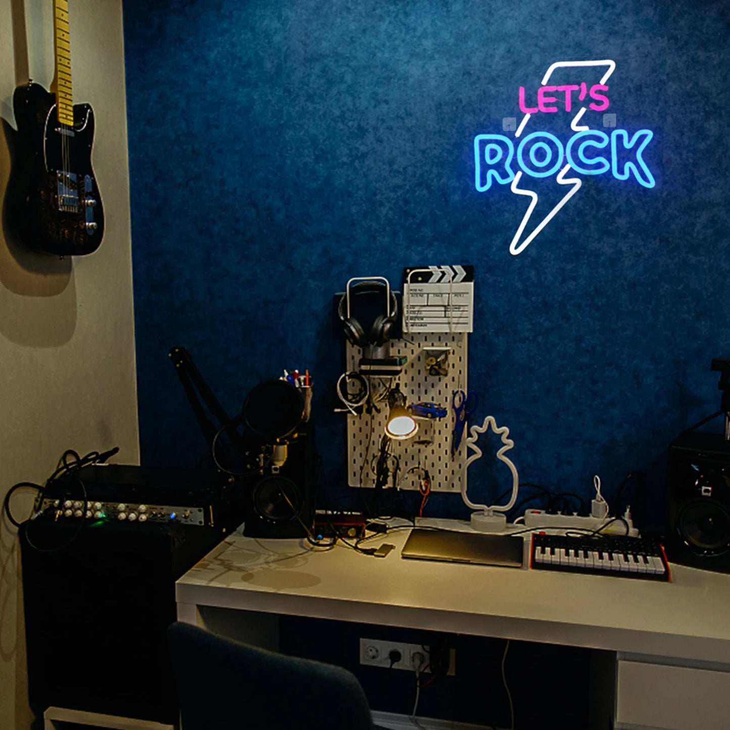 Let's Rock 5V USB LED Ljusskylt - Prisvänlig