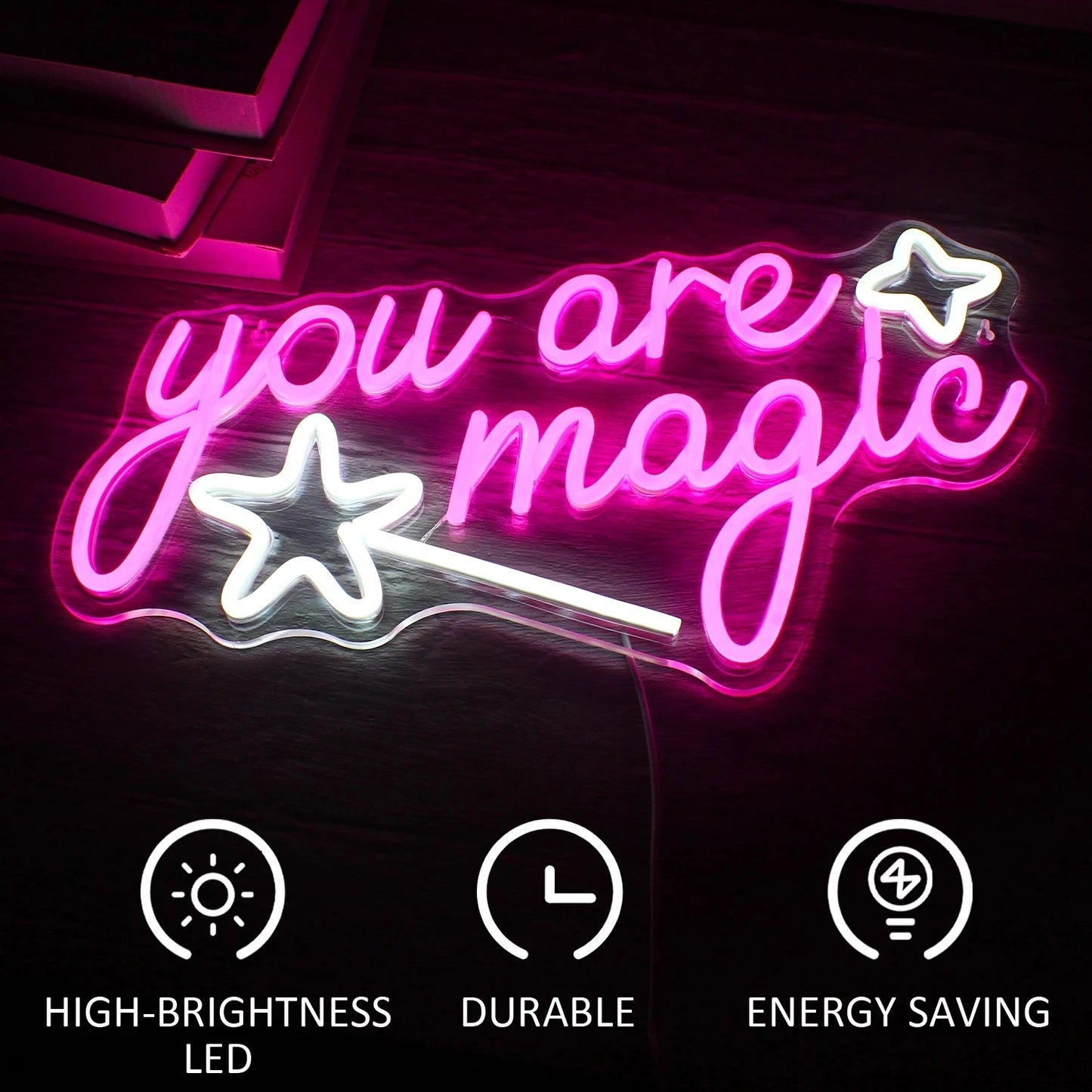You Are Magic 5V USB LED Ljusskylt - Prisvärd