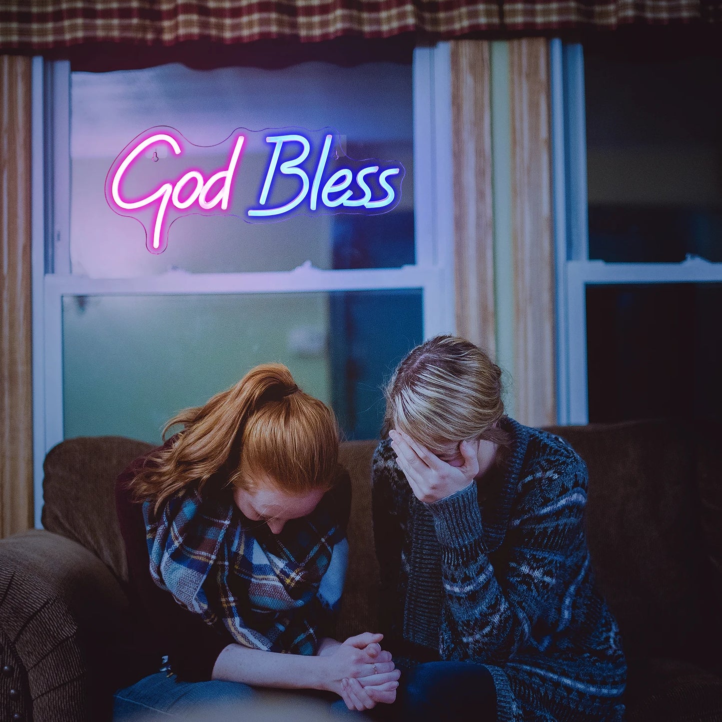 Gud Välsigne 5V USB LED Ljusskylt - Prisvänlig