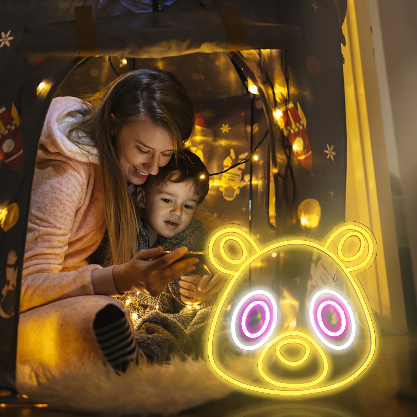 Björn Anime 5V USB LED Neonskylt - Prisvärd