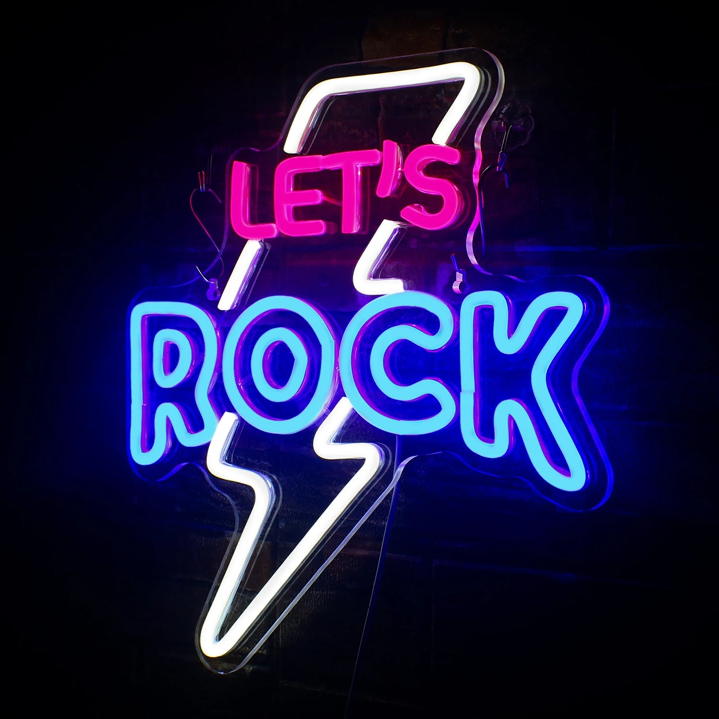 Let's Rock 5V USB LED Ljusskylt - Prisvänlig